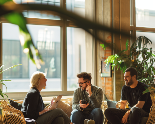 Casual Meeting in an Industrial Chic Space